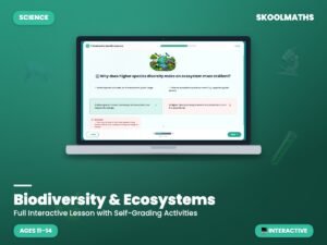 Biodiversity & Ecosystems Digital Lesson | KS3 Science Year 9 Self-Marking