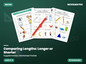 Comparing Lengths: Longer or Shorter — Worksheet (Ages 5–6)