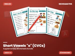 CVC Words: Short o — Worksheets Packet (Year 1)