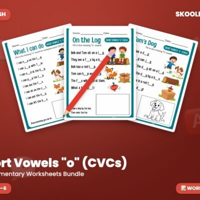 CVC Words: Short o — Worksheets Packet (Year 1)